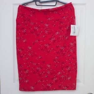 LuLaRoe Red Cassie Skirt size L